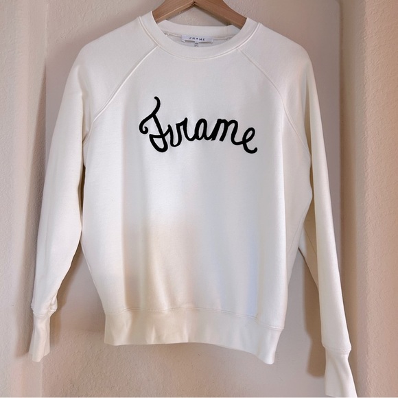Frame Script Logo Embroidered Sweatshirt - Picture 2 of 9
